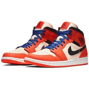 2018 Nike Air Jordan 1 Retro Mid SE Team Orange Black in Youth 7 Y7